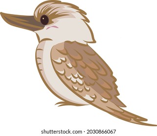 cute little bird kookaburra for clipart 