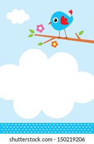 cute little bird message