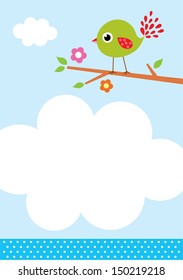 cute little bird message