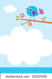 cute little bird message
