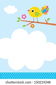 cute little bird message