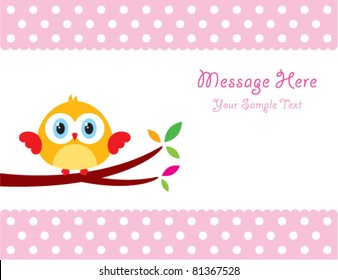 cute little bird message