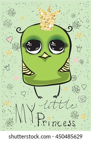 Cute little bird princess