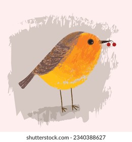 Cute little bird, sparrow bird hand drawn wildlife vector illustration. Isolated on white background.