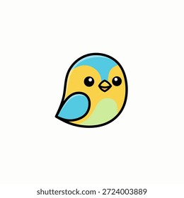 cute little bird vector image for branding 