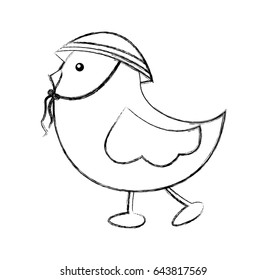 cute little bird walking
