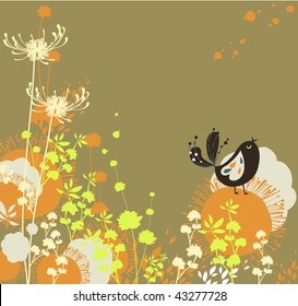 cute little bird in wildlife