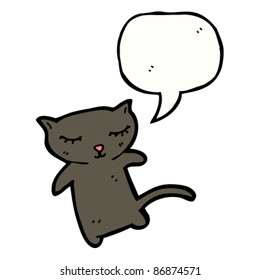 pequeño y lindo gato negro