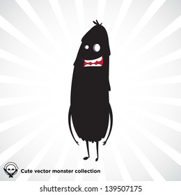 Cute little black monster for Halloween, scrapbooking etc.