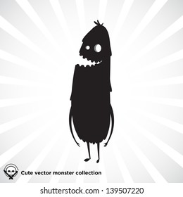 Cute little black monster for Halloween, scrapbooking etc.