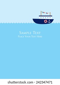 cute little boat card