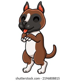 Cute Little Boxer Dog Cartoon