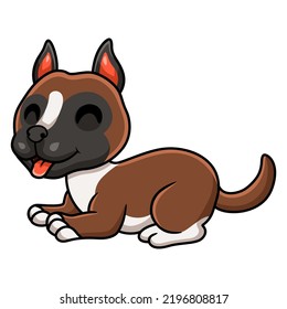 Cute Little Boxer Dog Cartoon