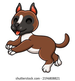 Cute Little Boxer Dog Cartoon