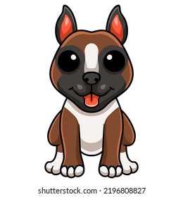 Cute Little Boxer Dog Cartoon Stock Vector (Royalty Free) 2196808827 ...