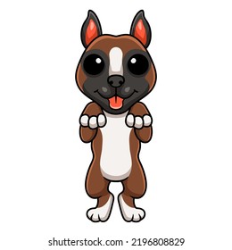 Cute Little Boxer Dog Cartoon