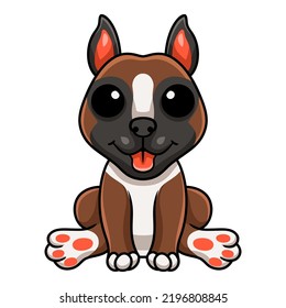 Cute Little Boxer Dog Cartoon