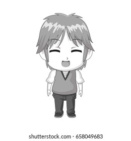 cute little boy anime facial expression image