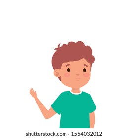 cute little boy avatar character vector illustration design