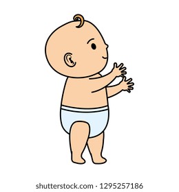 cute and little boy baby character