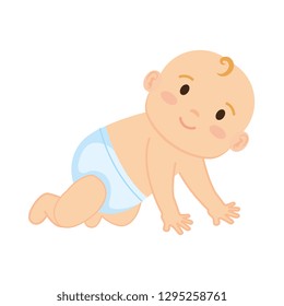 cute and little boy baby character