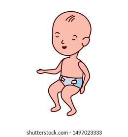 cute little boy baby character