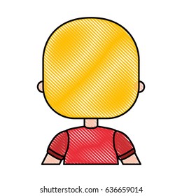 cute little boy with back character
