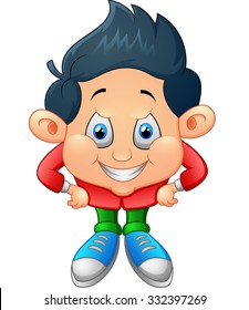 Cute little boy cartoon