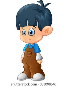 Cute little boy cartoon