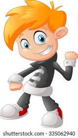 Cute little boy cartoon