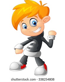Cute little boy cartoon