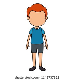 cute and little boy character