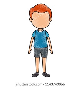 cute and little boy character