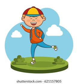 cute little boy character