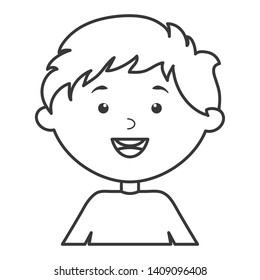 cute little boy character vector illustration