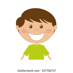 cute little boy character vector illustration design