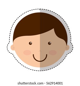 cute little boy character vector illustration design