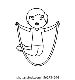 cute little boy character vector illustration design