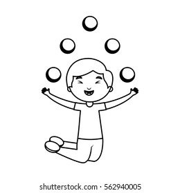 cute little boy character vector illustration design