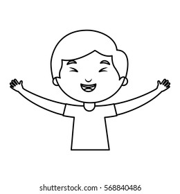 cute little boy character vector illustration design