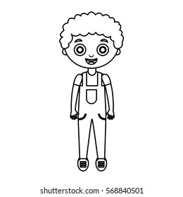 cute little boy character vector illustration design