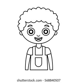 cute little boy character vector illustration design