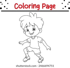 cute little boy coloring book page for adults and kids