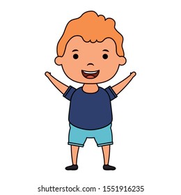 Cute Little Boy Comic Character Vector Stock Vector (Royalty Free ...