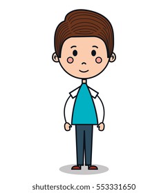 cute little boy drawing