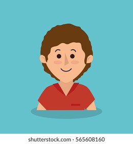cute little boy drawing