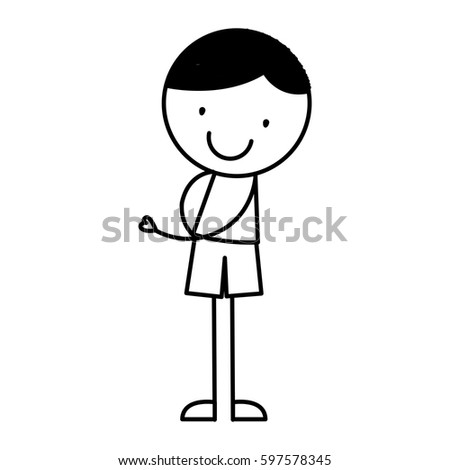 cute little boy drawing character vector illustration design