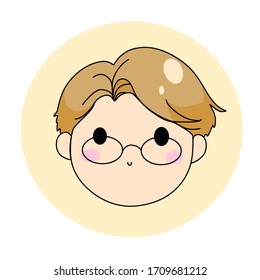 Cute little boy with glasses