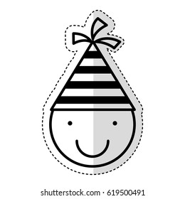 cute little boy with hat party character