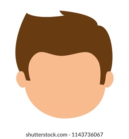 cute and little boy head character